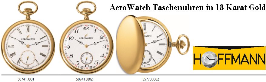 AeroWatch-Taschenuhren-18-Karat-Gold